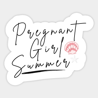 Pregnant Girl Summer Sticker